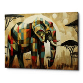 Spirit of the Savannah Elephant Canvas Wall Art Print And Mounted