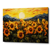 Symphony of serene sunflowers Canvas Wall Art Print And Mounted