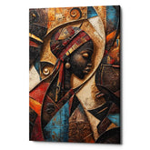 Echoes Of The Tribal Soul Canvas Wall Art Print And Mounted