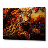 Wild Elegance Leopard Canvas Wall Art Print And Mounted