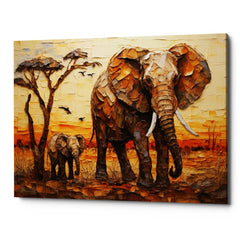 Guardians Of The African Savanna Canvas Wall Art Print And Mounted