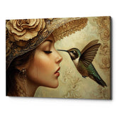 Whispers Of The Hummingbird Canvas Wall Art Print And Mounted