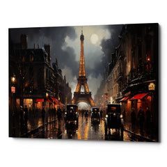 Hustle In Paris Canvas Wall Art Print And Mounted