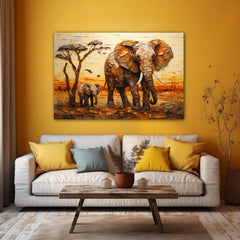 Guardians Of The African Savanna Canvas Wall Art Print And Mounted