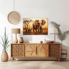 Guardians Of The African Savanna Canvas Wall Art Print And Mounted