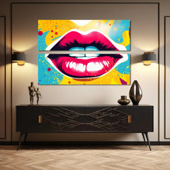Sweet Lips Canvas Wall Art Print And Mounted