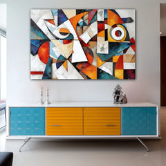 Fragmented Harmony Canvas Wall Art Print And Mounted