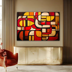 Metropolis In Flames Canvas Wall Art Print And Mounted