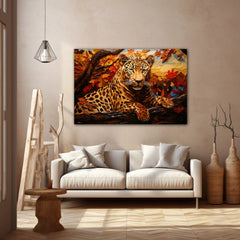 Wild Elegance Leopard Canvas Wall Art Print And Mounted
