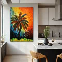 Tropical Echoes Tree Canvas Wall Art Print And Mounted