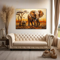 Guardians Of The African Savanna Canvas Wall Art Print And Mounted