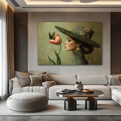 The Sigh of a Tulip Flower Canvas Wall Art Print And Mounted