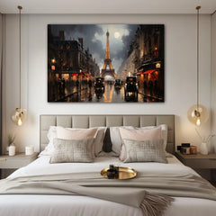 Hustle In Paris Canvas Wall Art Print And Mounted