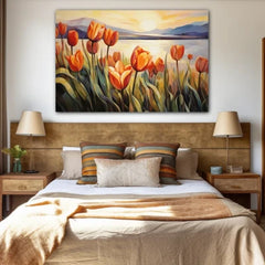 Sunflower Lake Canvas Wall Art Print And Mounted