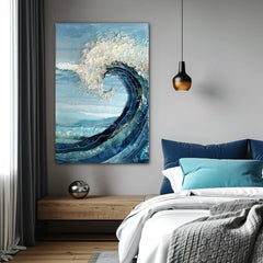 Dynamic Ocean Wave Canvas Wall Art Print And Mounted