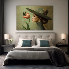 The Sigh of a Tulip Flower Canvas Wall Art Print And Mounted