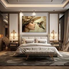 Whispers Of The Hummingbird Canvas Wall Art Print And Mounted