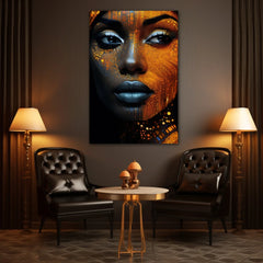 Deep Soul Gaze Canvas Wall Art Print And Mounted