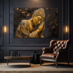 Ancestral Budha Peace Canvas Wall Art Print And Mounted