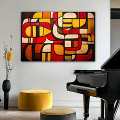 Metropolis In Flames Canvas Wall Art Print And Mounted