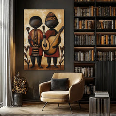 Ancestral Harmony African Canvas Wall Art Print And Mounted