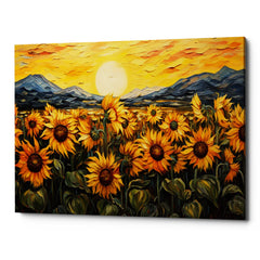 Symphony of serene sunflowers Canvas Wall Art Print And Mounted