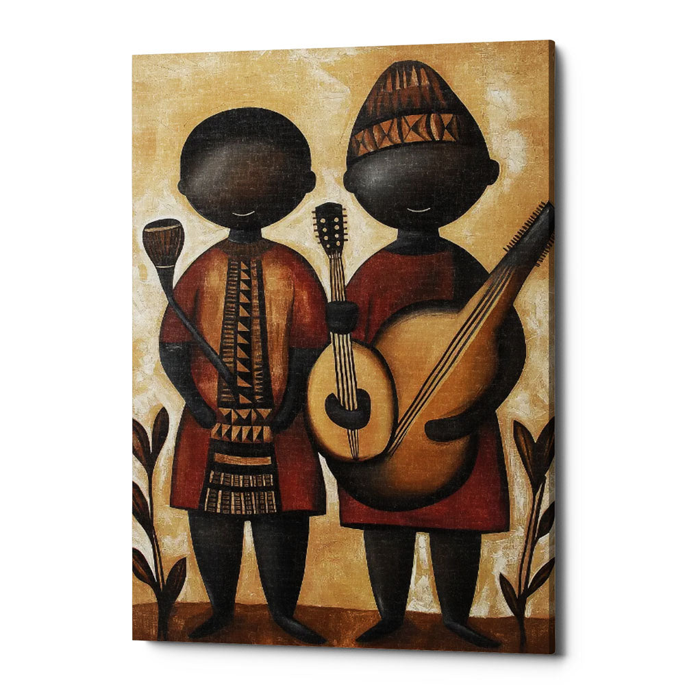 Ancestral Harmony African Canvas Wall Art Print And Mounted
