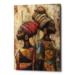 Ancestral Duality African Canvas Wall Art Print And Mounted