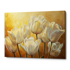 Golden Tulip Sunset Canvas Wall Art Print And Mounted