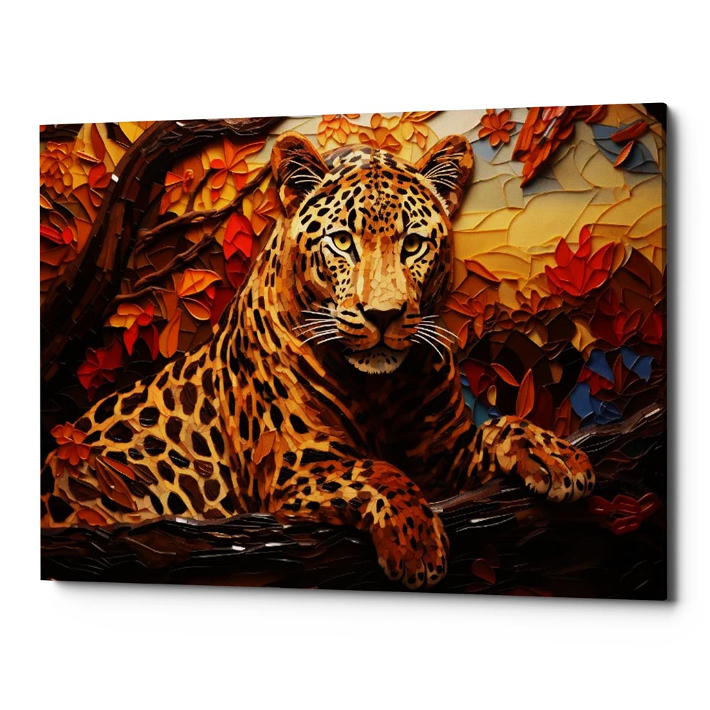 Wild Elegance Leopard Canvas Wall Art Print And Mounted
