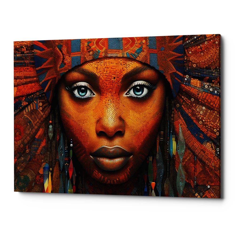 Ethnic Gaze Beauty Canvas Wall Art Print And Mounted