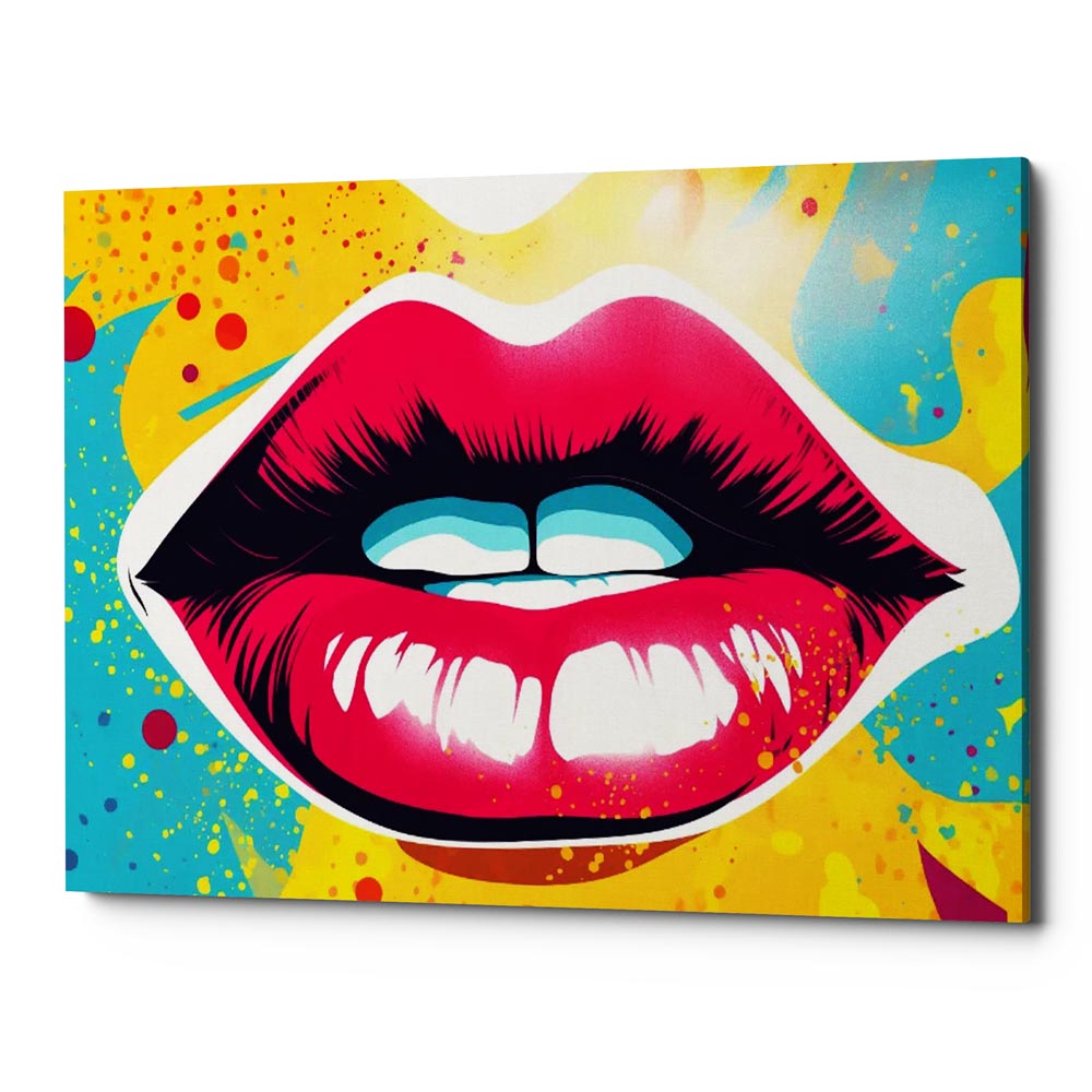 Sweet Lips Canvas Wall Art Print And Mounted