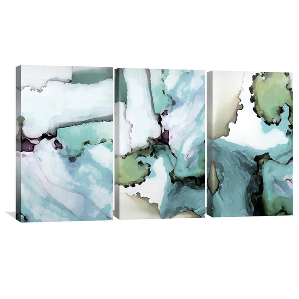 Abstract Verte 3 Piece Canvas Wall Art For Living Room Bedroom Office Home Decoration