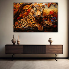 Wild Elegance Leopard Canvas Wall Art Print And Mounted