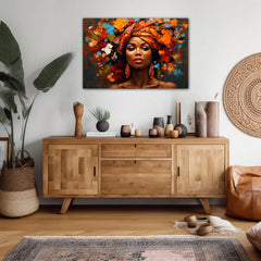 Woman Of Thousand Colors Canvas Wall Art Print And Mounted