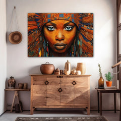 Ethnic Gaze Beauty Canvas Wall Art Print And Mounted