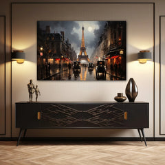 Hustle In Paris Canvas Wall Art Print And Mounted
