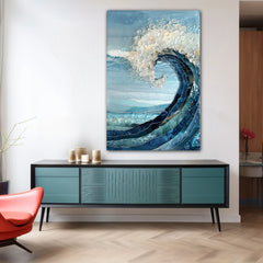 Dynamic Ocean Wave Canvas Wall Art Print And Mounted