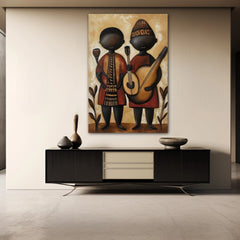 Ancestral Harmony African Canvas Wall Art Print And Mounted