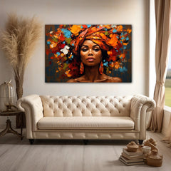 Woman Of Thousand Colors Canvas Wall Art Print And Mounted