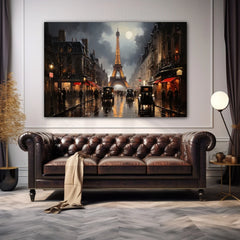 Hustle In Paris Canvas Wall Art Print And Mounted