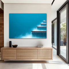 Flowing Water Scenery Canvas Wall Art Print And Mounted