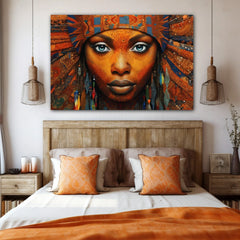 Ethnic Gaze Beauty Canvas Wall Art Print And Mounted
