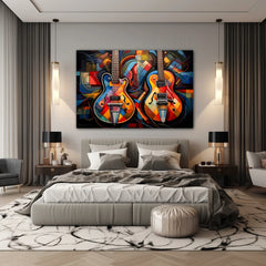Duet Of Vibrant Harmonies Canvas Wall Art Print And Mounted