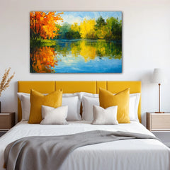 Autumn Mirrors Canvas Wall Art Print And Mounted