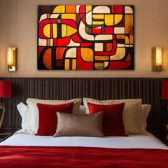 Metropolis In Flames Canvas Wall Art Print And Mounted