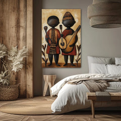 Ancestral Harmony African Canvas Wall Art Print And Mounted